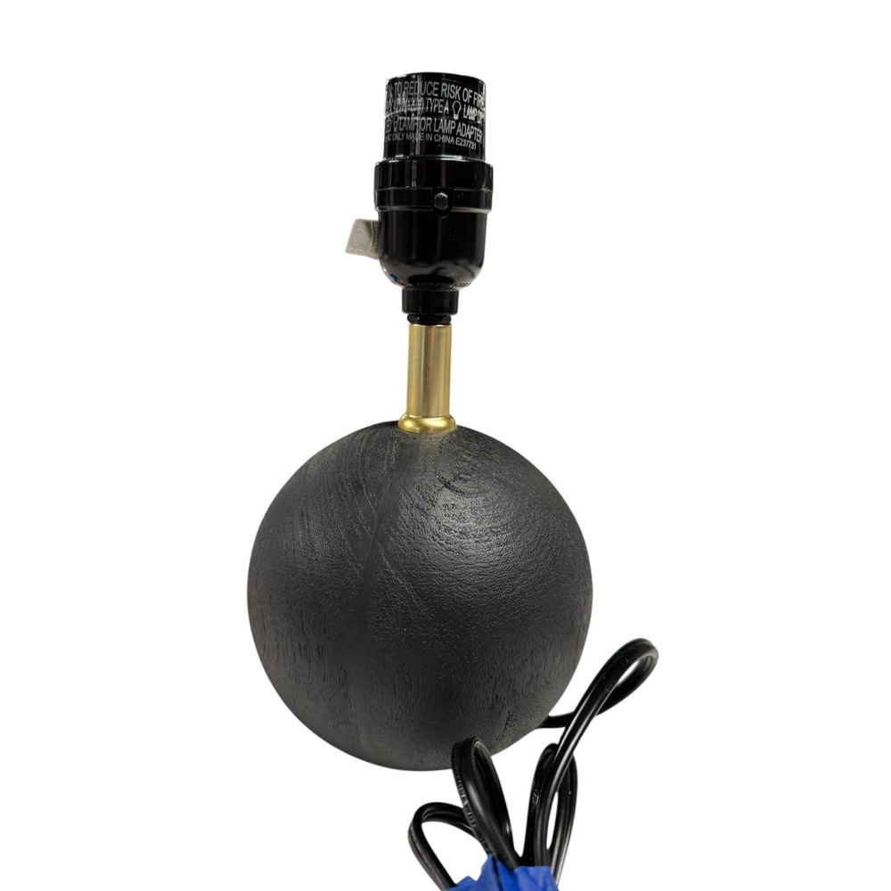 Black Sphere Table Lamp Modern Desk‎ Bedside Accent Lighting Minimalist Decor